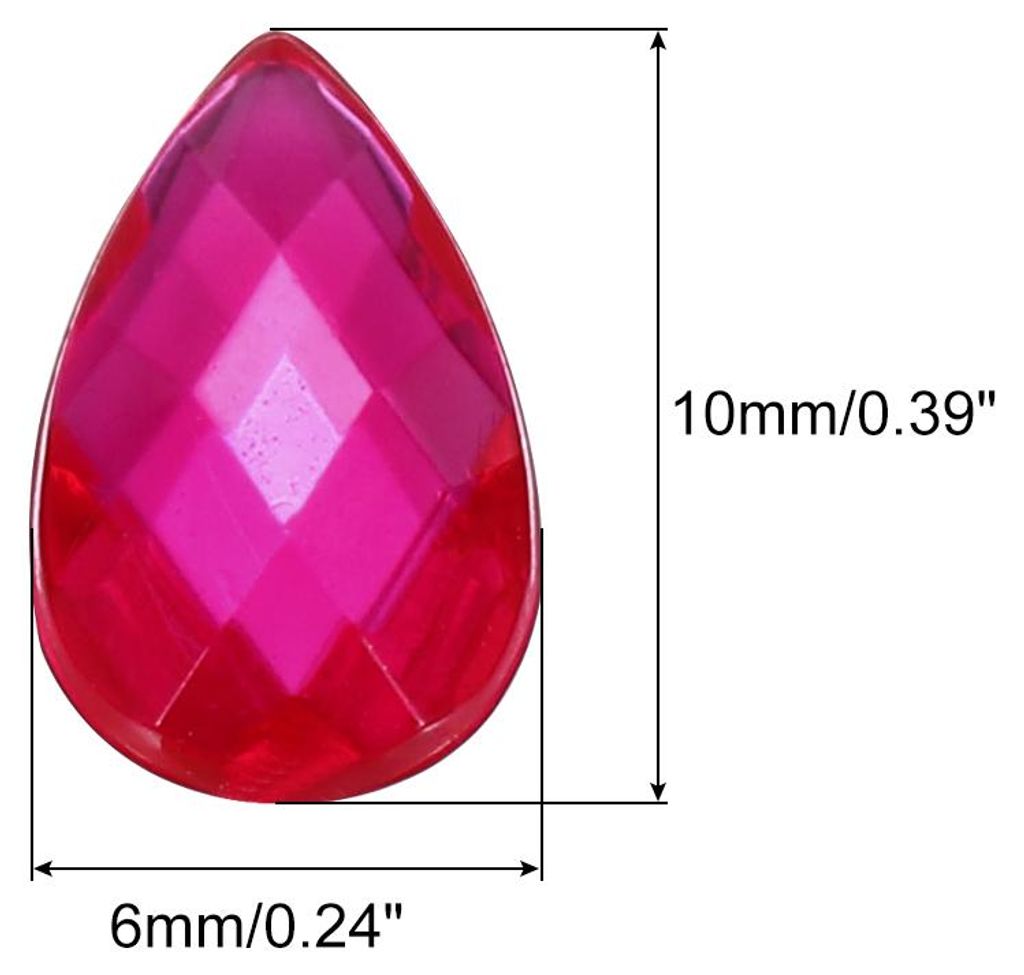 100 Stš¹ck Flache Rš¹ckseite Acryl Tr?nen Tropfen Edelsteine 6x10mm Kš¹nstliche Strasssteine fš¹r DIY Basteln Perlen Hochzeit Party Gesicht...