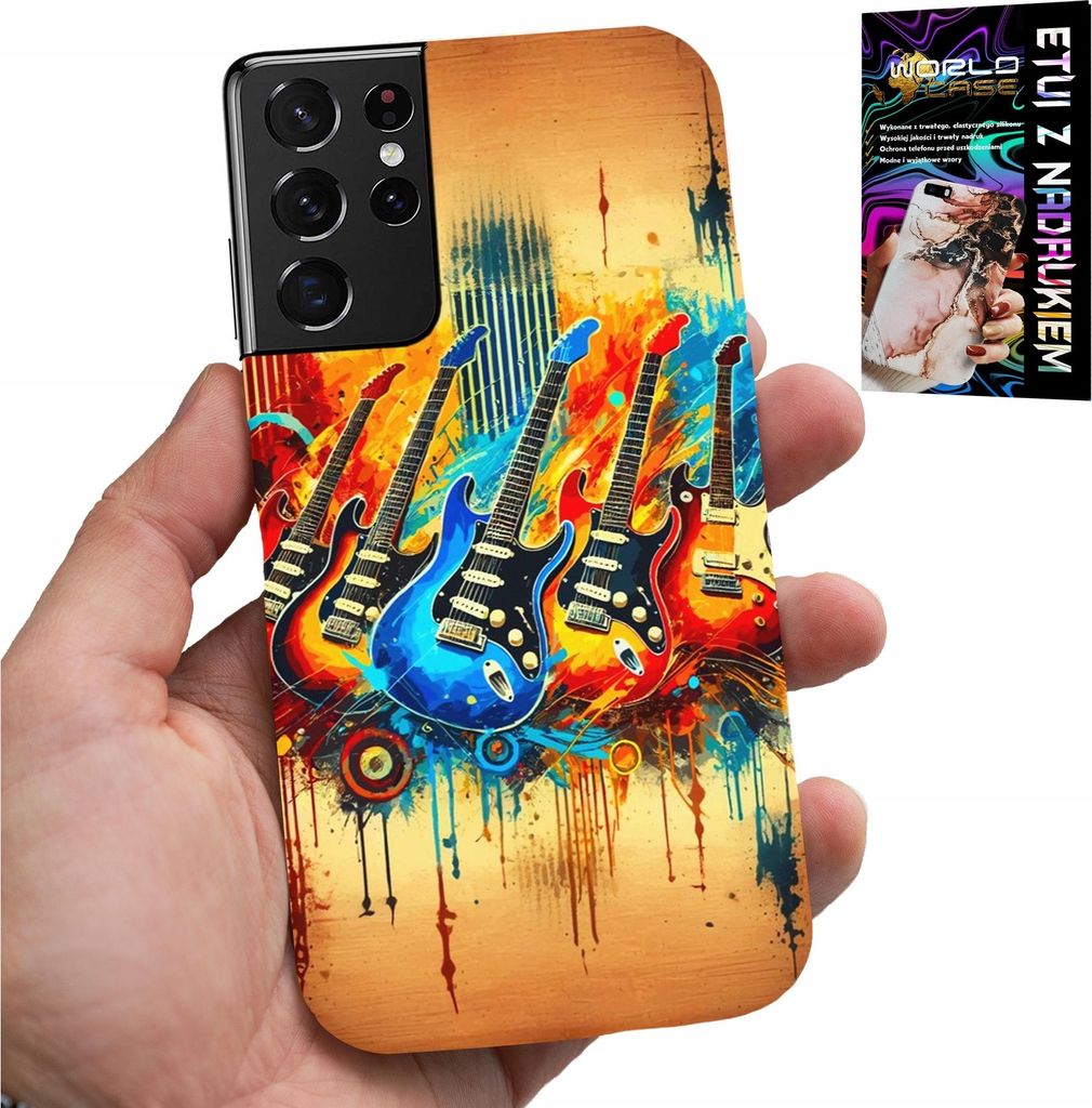 ETUI FOR SAMSUNG GALAXY S21 Ultra - ELEKTRISCHE GITARRE, ROCK AND ROLL, METAL