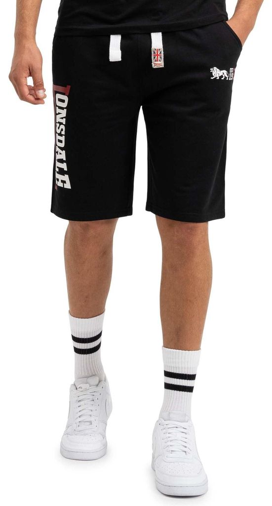 Lonsdale Herren Shorts Normale Passform SIDEMOUTH, Black, S Produktbild 