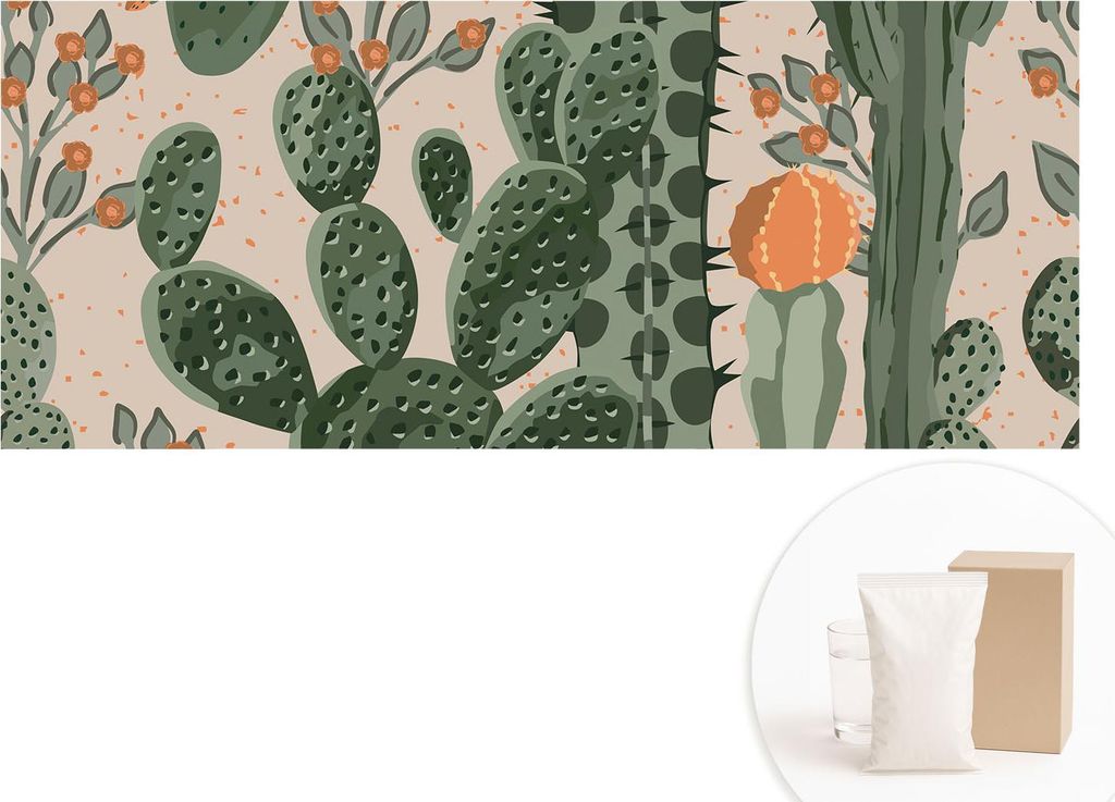 Fototapete - Wandbilder für Wohnzimmer - 208x146 cm - Dekorative Wandfolie - Modernes Design für Wanddekoration - Tapeten für Innenräume - Grü...