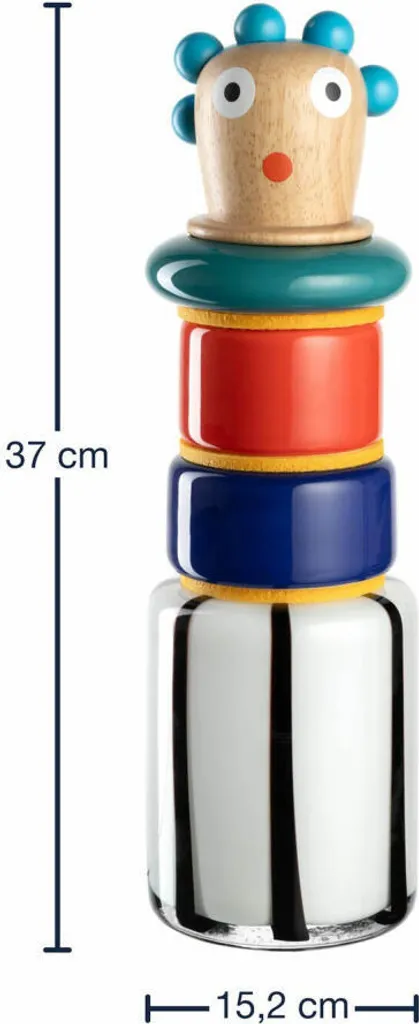 Vase en verre multicolore 37cm Leonardo Buoni Amici design moderne - 2