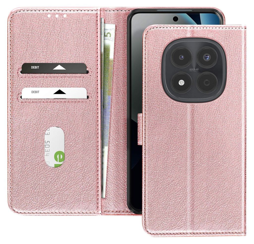 Avizar, Klapphülle Chesterfield Serie Standfunktion für Redmi Note 15 Pro 4G, Rosa