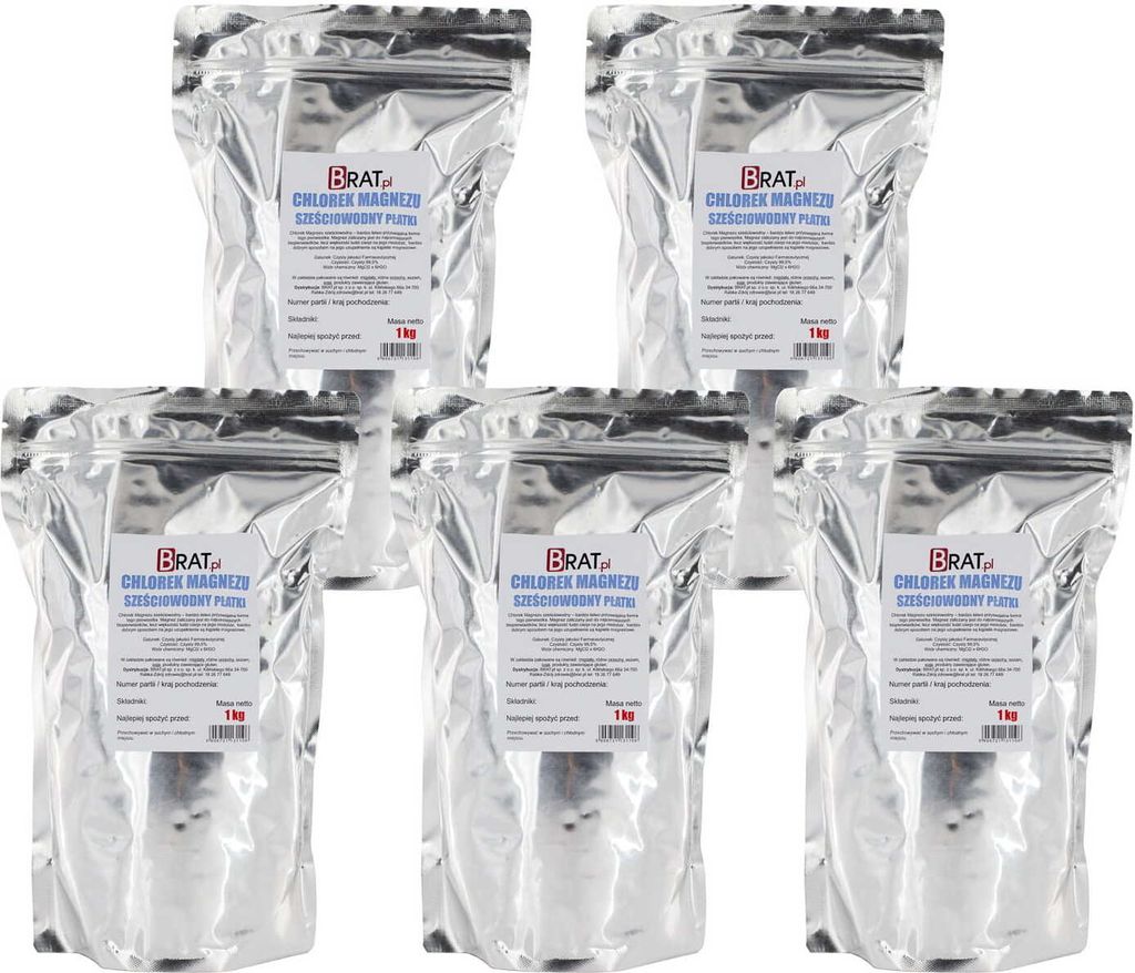 Chlorek magnezu zestaw 5 x 1kg Zdjęcie produktu 