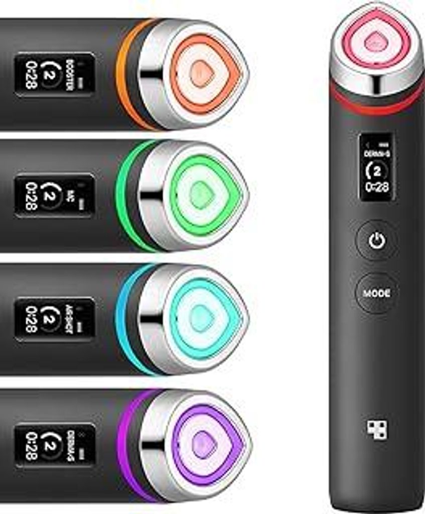medicube Age R Booster Pro 6 in 1 Massagegerät aus echtem Glas. gläserne Haut. koreanische Hautpflege. Schwarz