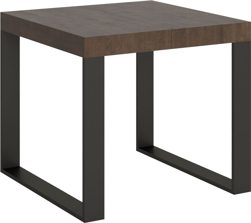 ITAMOBY - Ausziehtisch 90/246x90 cm Tecno Nussbaum Tischbeine Anthrazit