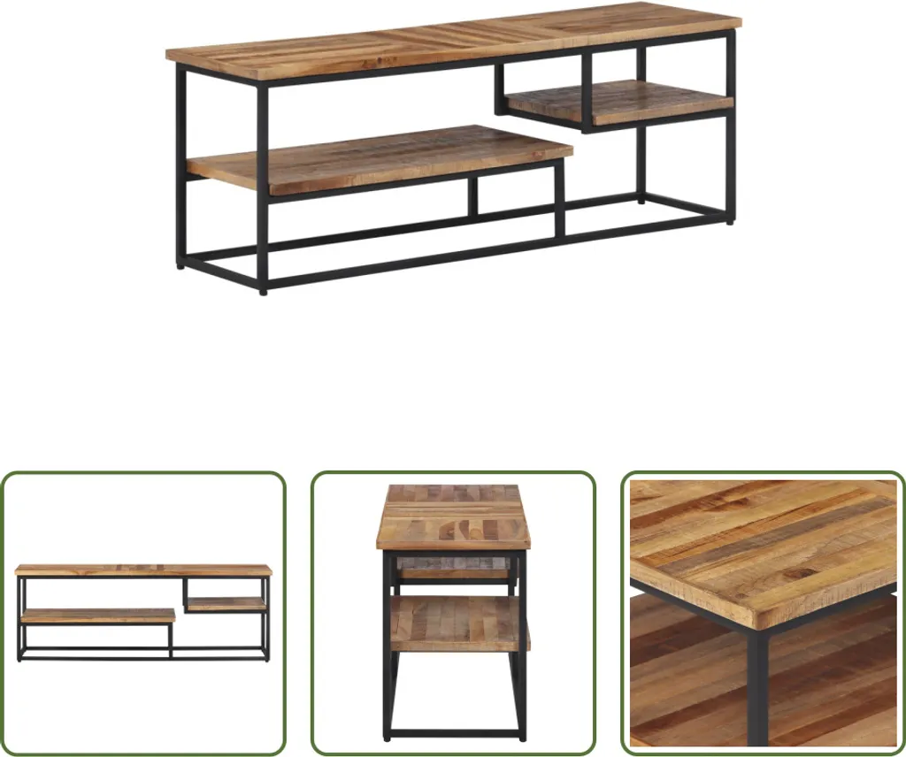 Porta TV Teak Riciclato 110cm | Design Massiccio The Living Store