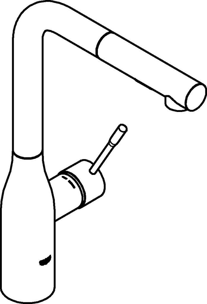 GROHE Essence Einhand-Spültischarmatur, Ausladung 204mm, hoher Auslauf, herausziehbar, Dual-Spülbrause, schwenkbar, 30504GL0