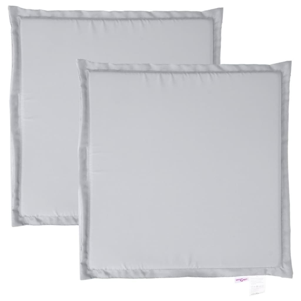 Garten-Sitzkissen 2 Stk. Hellgrau 45x45x2 cm Quadratisch