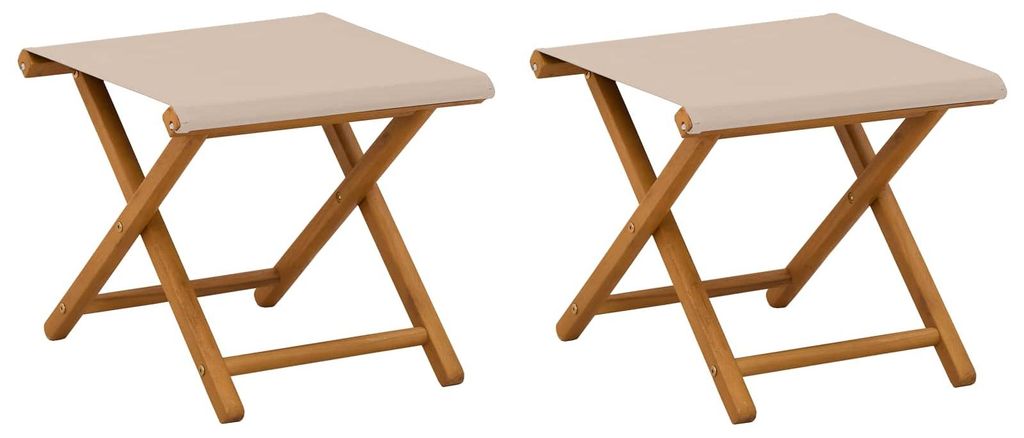 vidaXL Sedia a sdraio, 2 pezzi, legno di eucalipto Immagine del prodotto 
