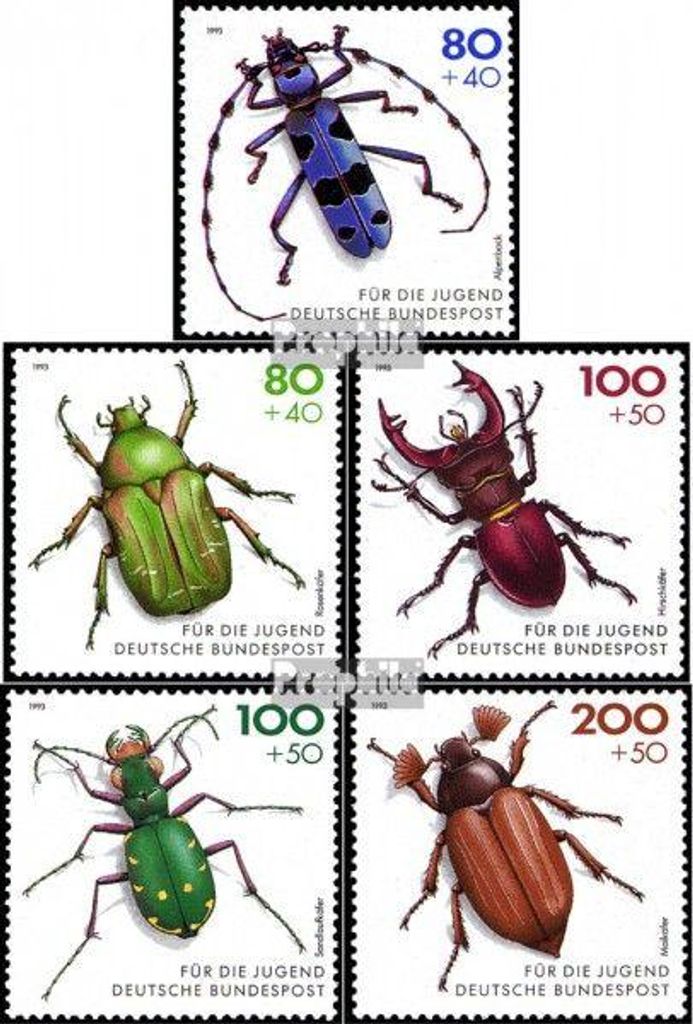 Briefmarken BRD (BR.Deutschland) 1993 Mi 1666-1670 Produktbild 