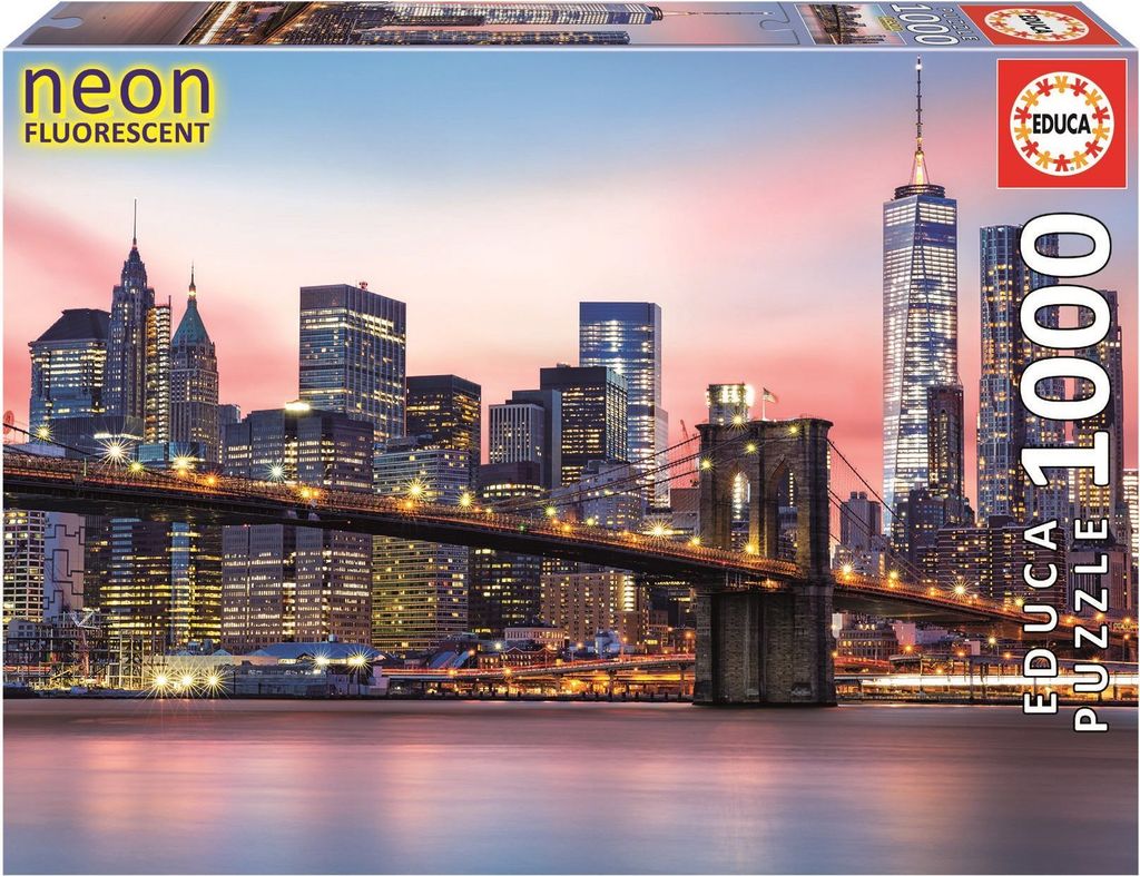 Educa - Brooklyn-Bridge 1000 Teile Nachtleuchtpuzzle