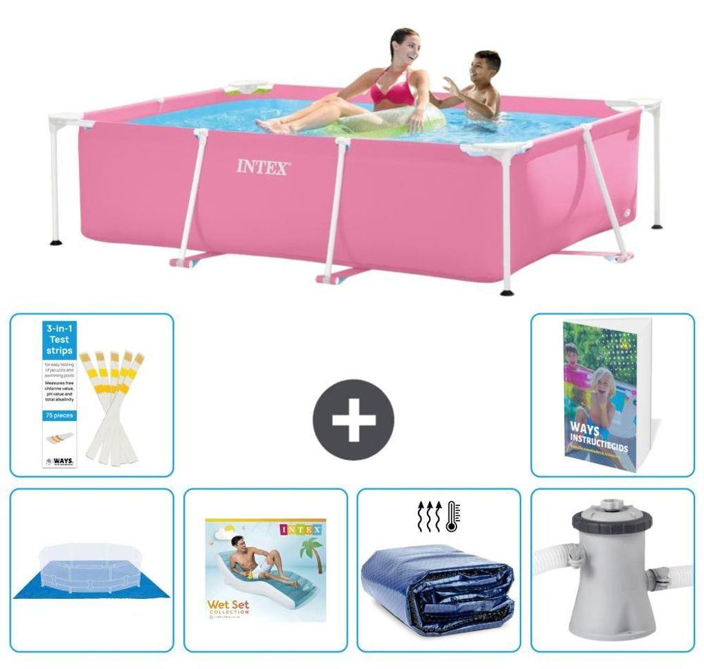 Rechteckiger Frame Pool - 220x150x60 cm - 7-teilig S171