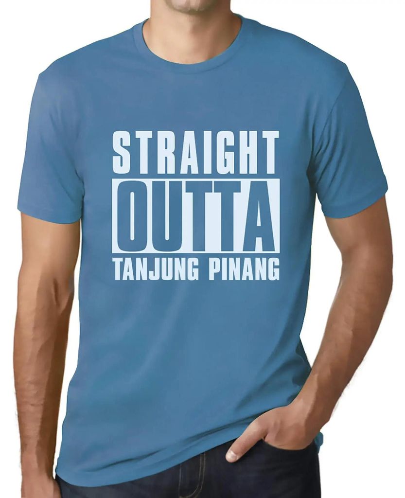 Herren Grafik T-Shirt Direkt aus Tanjung Pinang – Straight Outta Tanjung Pinang – Öko-Verantwortlich Vintage Jahrgang Kurzarm Lustige Druck Ge...