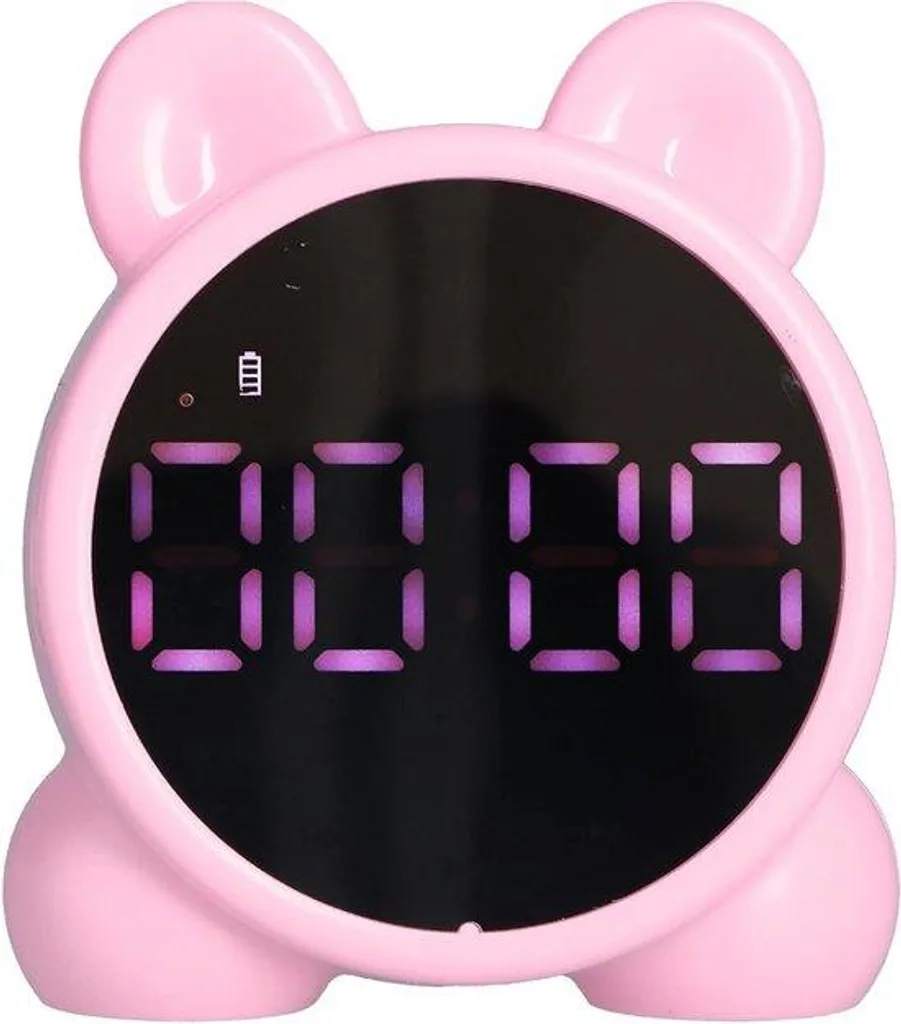 Réveil numérique rose haut-parleur Bluetooth pour matins en musique