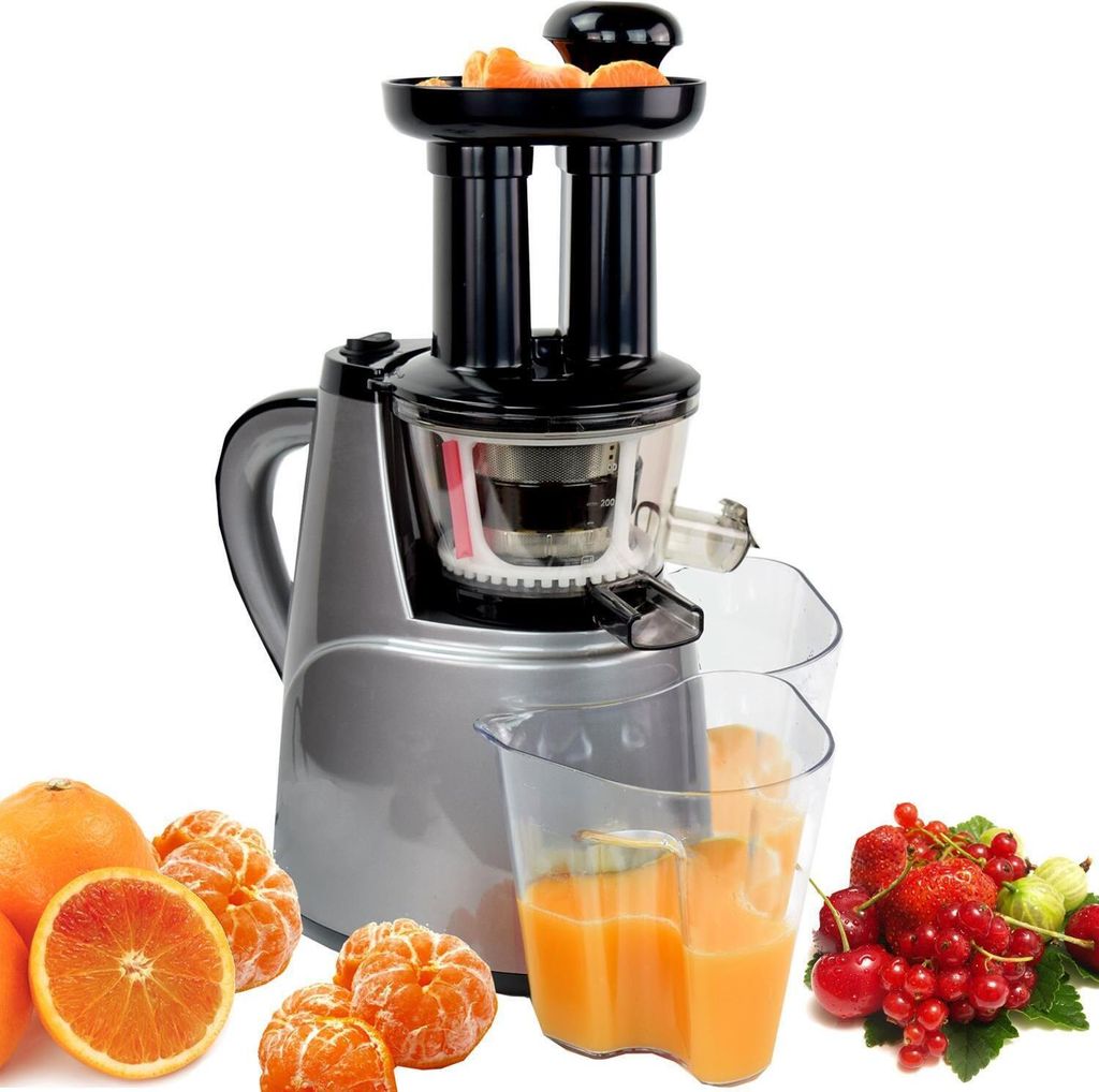 Syntrox Germany Slow Juicer Quirzo Kaltpress-Entsafter 150W 45rpm Silber