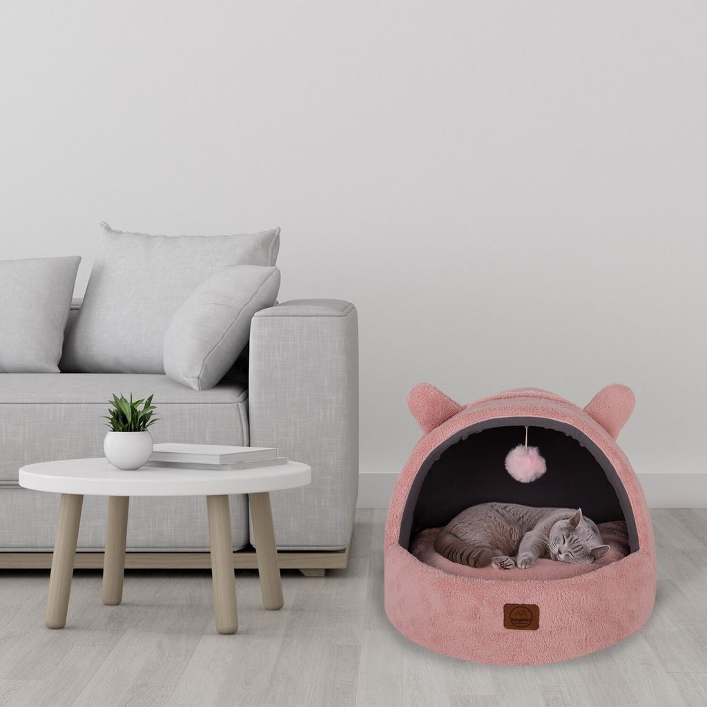 Evila Originals, Tom Cat - Pink, Haustierbett, Rosa, 100 % SCHWAMM, 50 x 40 x 35 cm