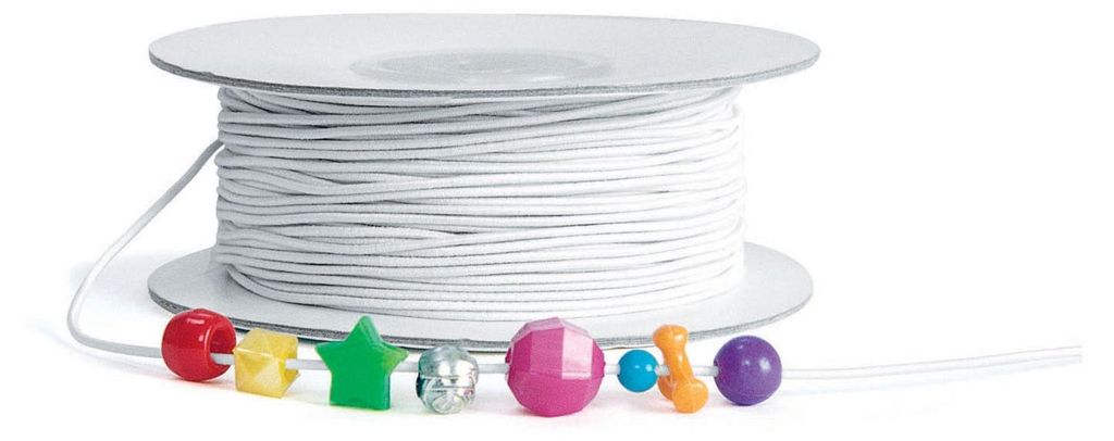 Colorations - Elastische Schnur Weiß für Perlen, 91mtr.