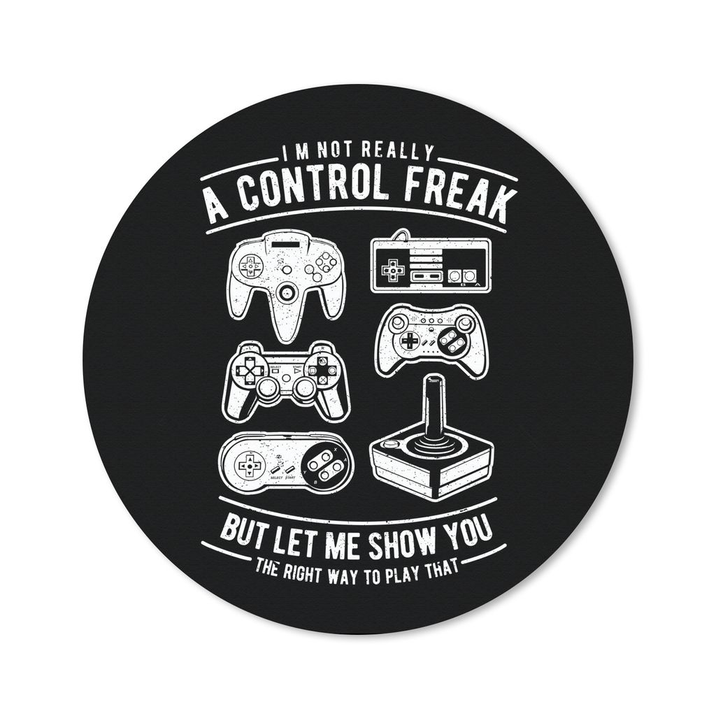 MuchoWow Gaming Mauspad Mousepad Mancave - Spiele - Controller - Vintage 40x40 cm - Mousepads - Maus Mat - Pad - Mausunterlage - Schreibtisch Acc...