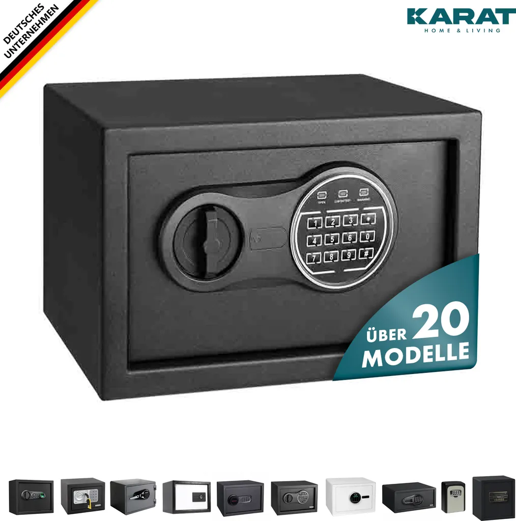 Coffre-fort anti-vol Grasberg 20x31 cm - Sécurisez vos valeurs facilement