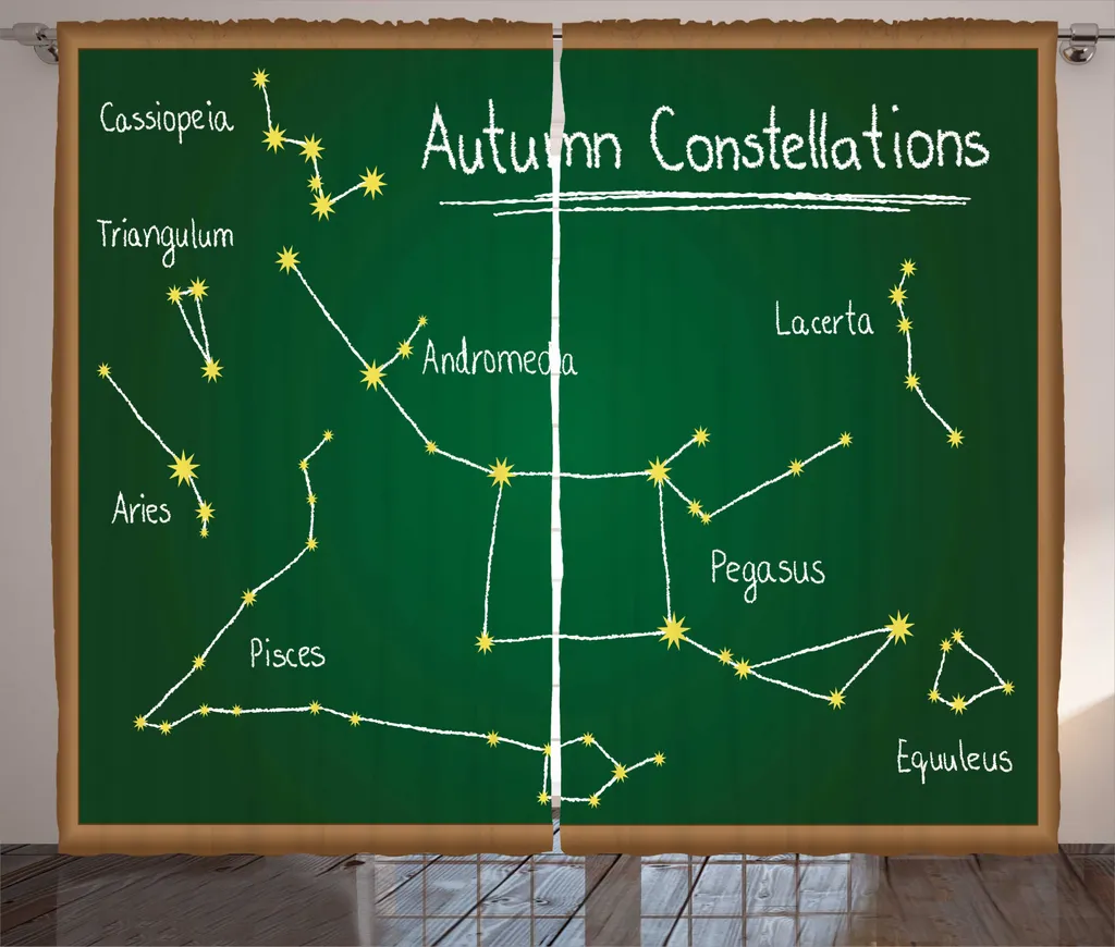 Rideaux Thème Astronomie pour Chambre et Salon, Système de Fixation Inclus
