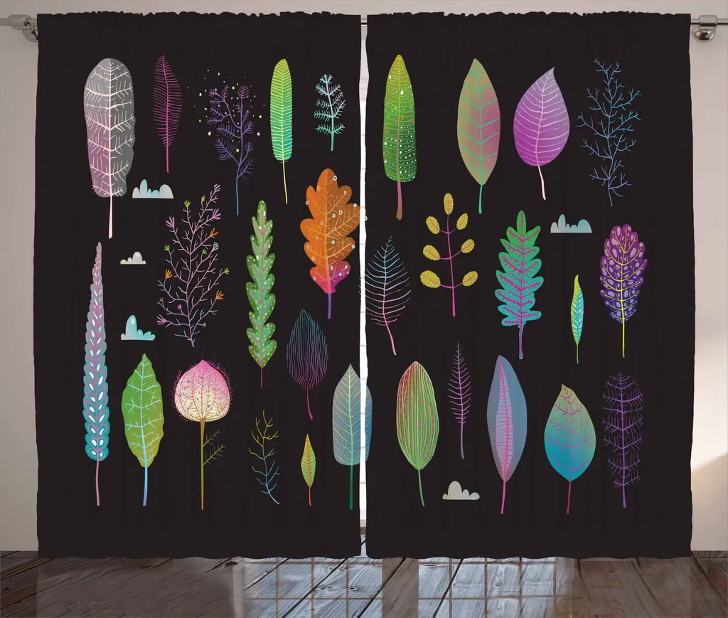 Tenda Universale ABAKUHAUS Bosco Autunnale - 280x175 cm con Ganci