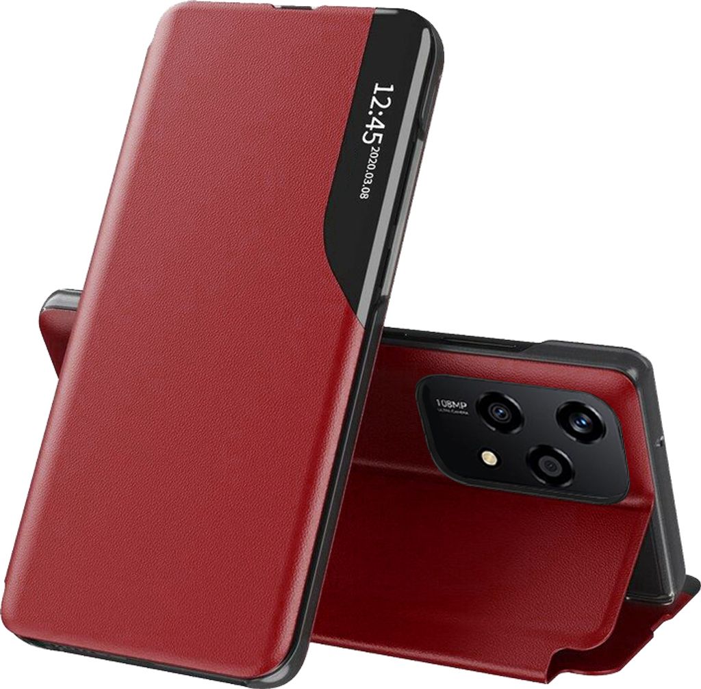 Elegante View Case für Honor 200 Lite - Rot | Stylischer Schutz KP36677