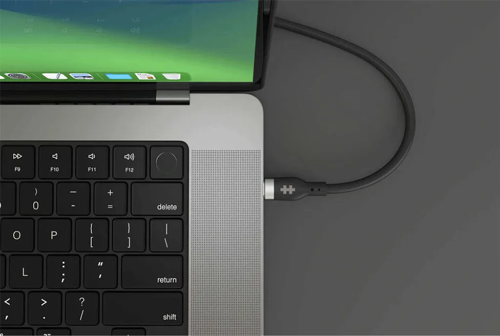 HYPER HyperJuice 240W Cavo USB-C a USB-C in silicone (3ft/1m) - Nero - 7
