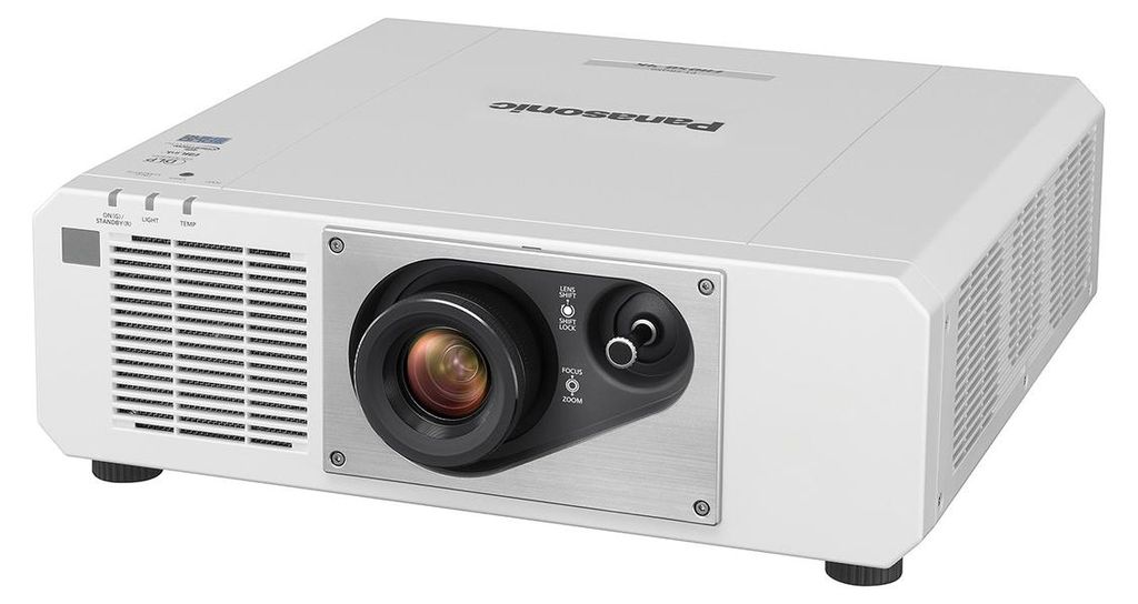 Panasonic PT-FRQ50WEJ 4K Beamer mit 5200 Lumen und 24/7-Betrieb für zuverlässige Daueranwendungen in weiß