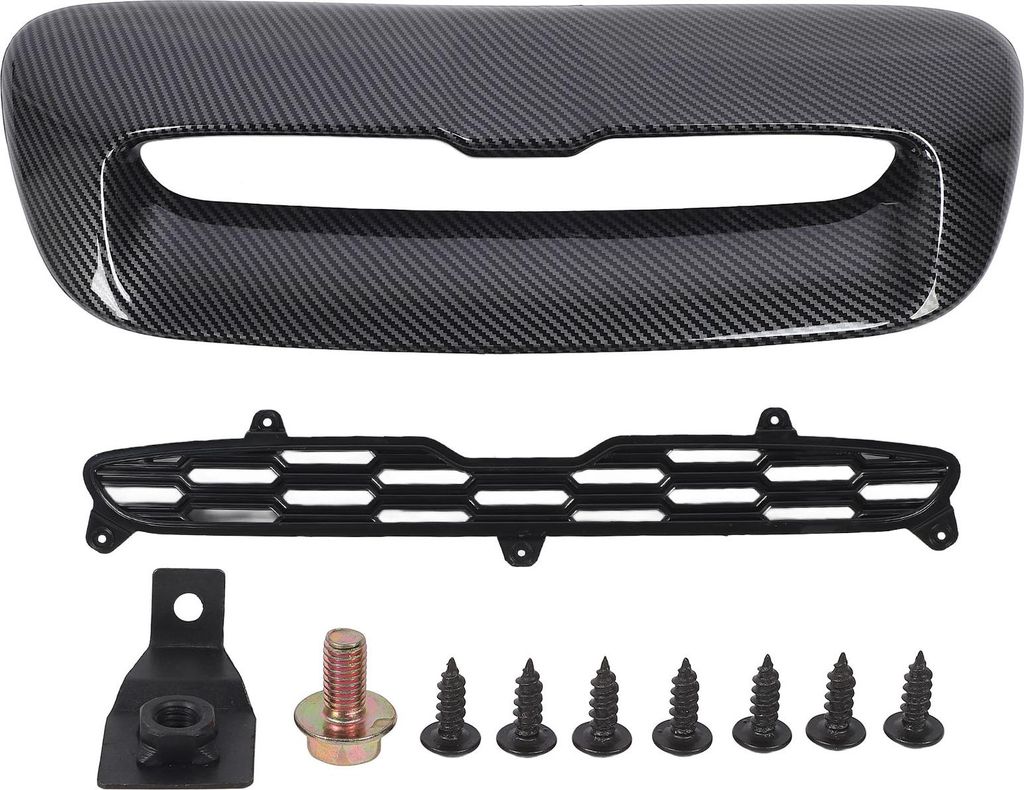 Hood Scoop Vent Kühlergrill Kohlefaserfarbe Verbesserter Luftstrom 51132756095 Ersatz für R55 R56 R57 R58 R59 2007 bis 2013
