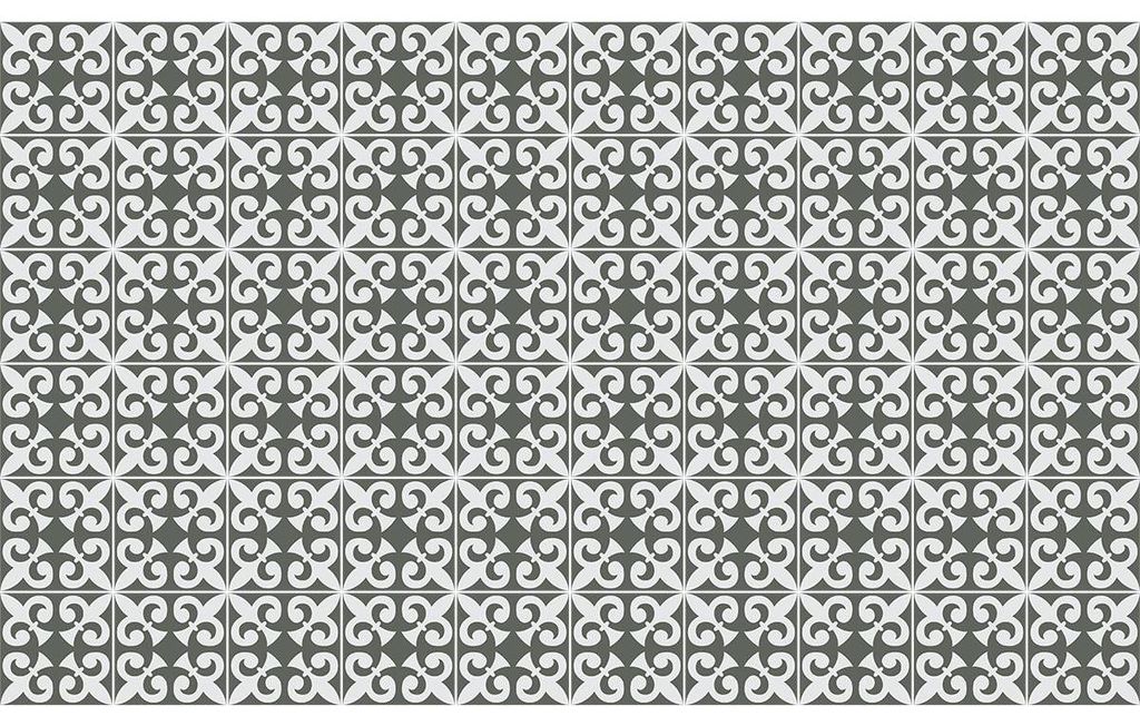 Selbstklebende Fliesenaufkleber für Küche und Bad – 60 Azulejos Floria Zementfliesenaufkleber – 60 Aufkleber 10x10cm