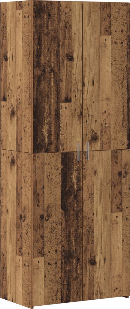 Möbel Highboard Altes Holz 70x42.5x185 cm Holzwerkstoff - Anrichte Kommoden Neu89192