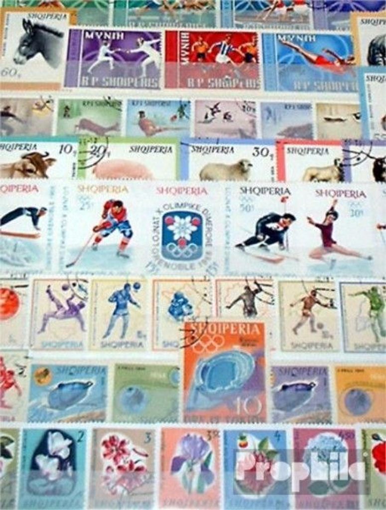 Briefmarken Albanien 75 verschiedene Sondermarken