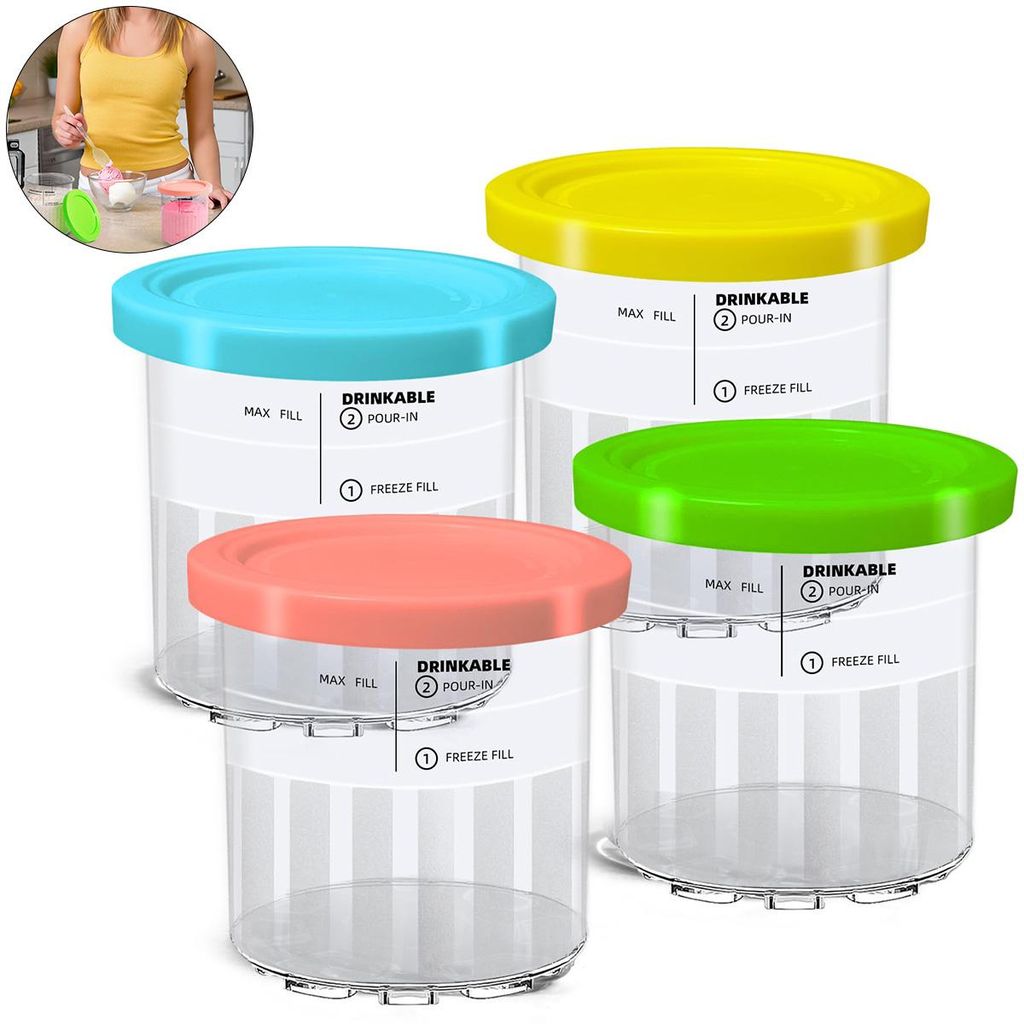 700 ml Ersatzbehälter kompatibel ,4pcs Eiscremebecher Produktbild 