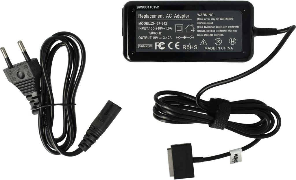 vhbw Netzteil kompatibel mit Asus Transformer Book TX300CA, TX300 Notebook - 200 cm, 65 W