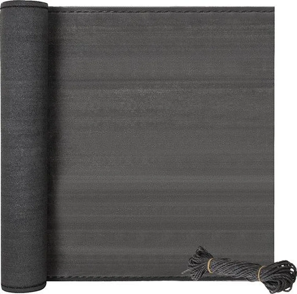 Store brise-vue 2 en 1 pour balcon et terrasse 1,5 x 6 m gris pro