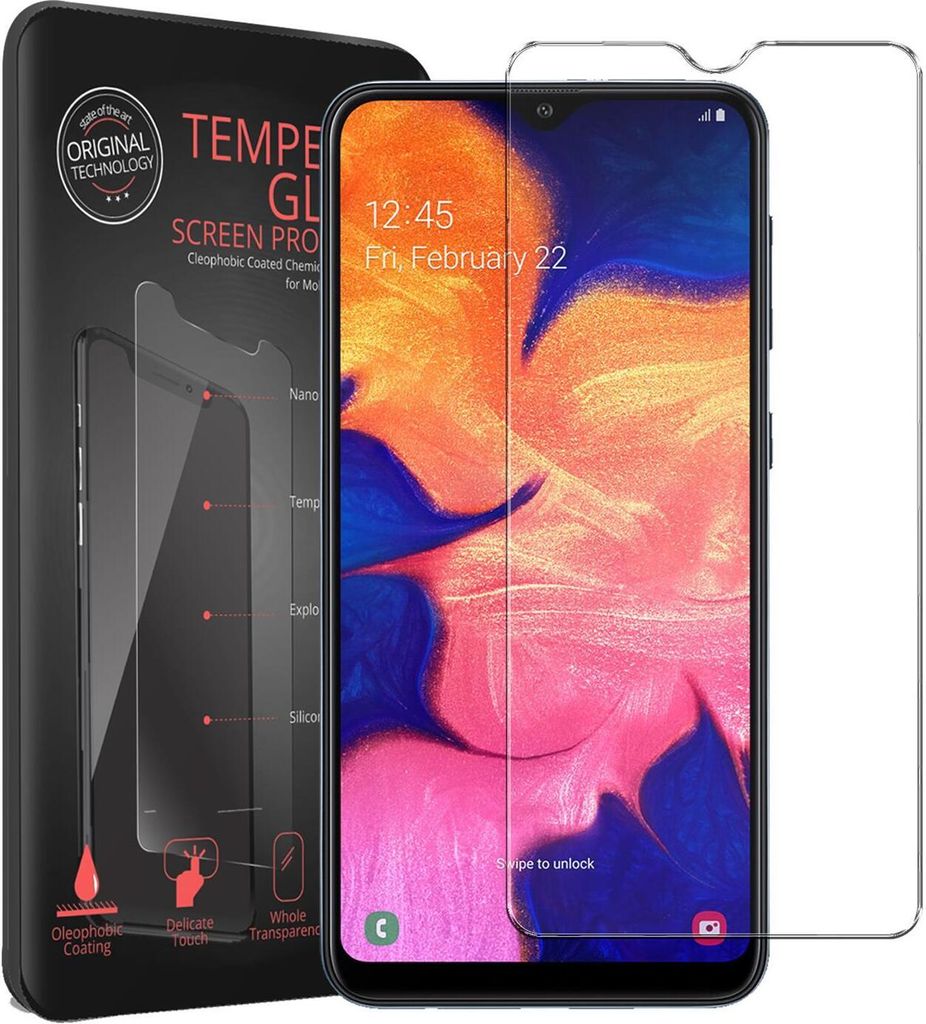 2x Conie Glasfolie für Samsung Galaxy A10 Displayschutz Folie Panzer Glas Premium Schutzfolie Set Blasenfrei