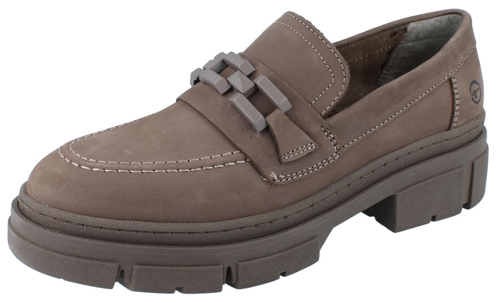 TAMARIS Damen Slipper braun Leder - Größe: 40 Produktbild 