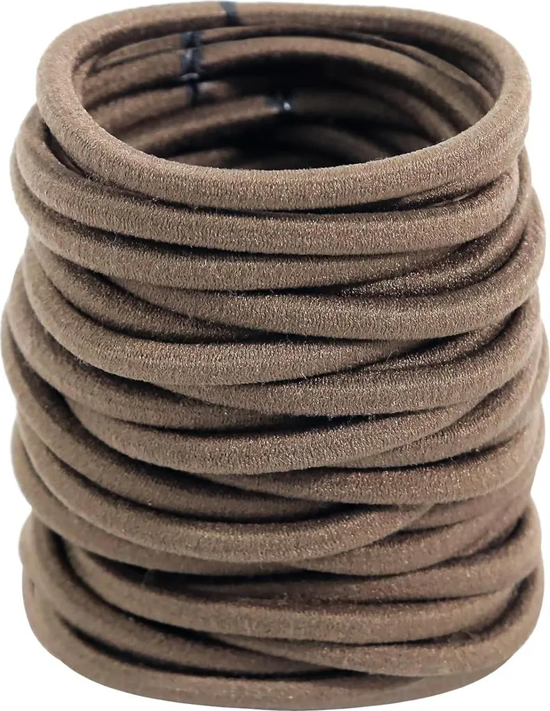 Elastici Capelli Professionali Marroni - 36 Pz No-Metal Design