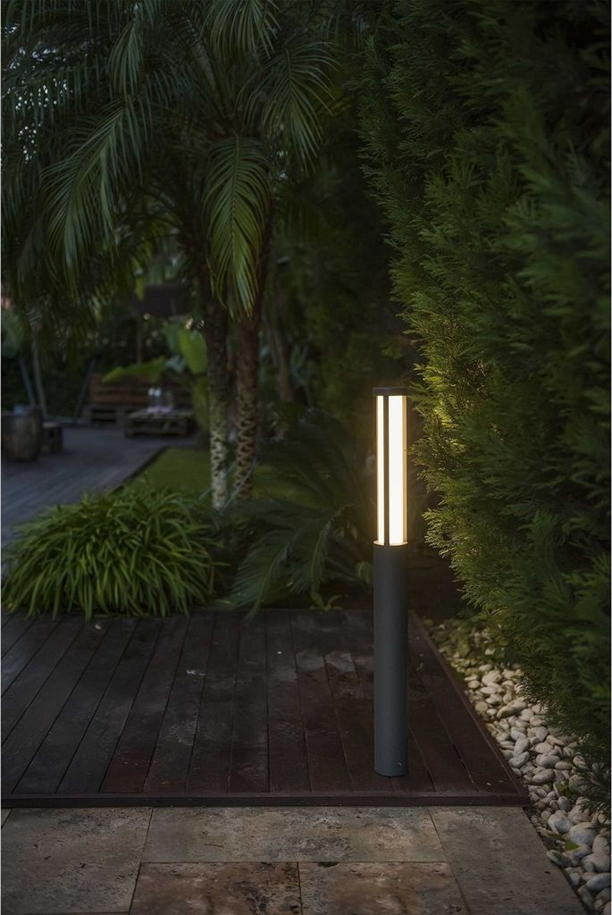Faro 75606, Außensockel-/Pfostenbeleuchtung, Dunkles Grau, Aluminium, IP54, I, 23 W