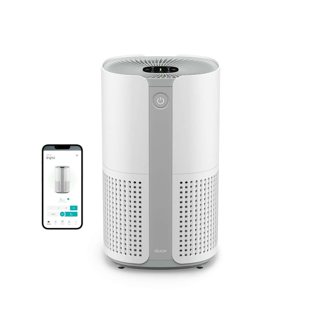 Duux Bright 2 Smart Air Purifier - Luftreiniger allergiker mit 210 CADR, Luftqualitätsanzeige und Ionisator - Reinigt bis zu 99,97% der Verschmutz...