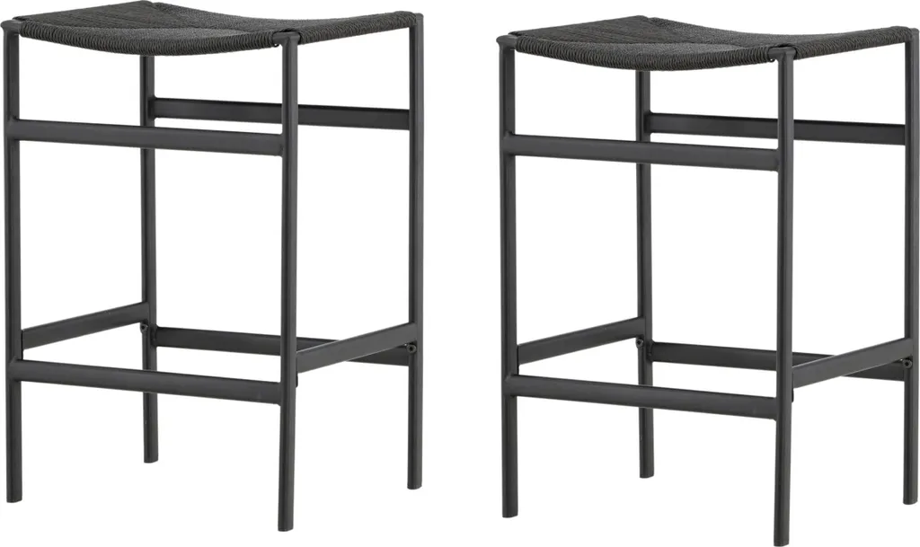 Tabouret Polly Noir - Solution d'assise stable et robuste pour bar haut - 13