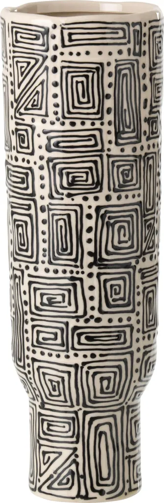 Grand Vase Céramique J-Line Blanc Cassé - Finis les Décors Trop Vides