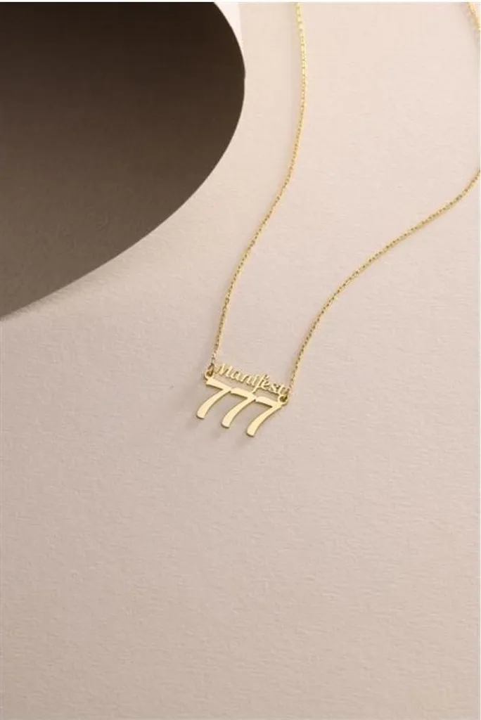 Collier 777 Manifest en Argent 925 plaqué Or - Finition Luxueuse