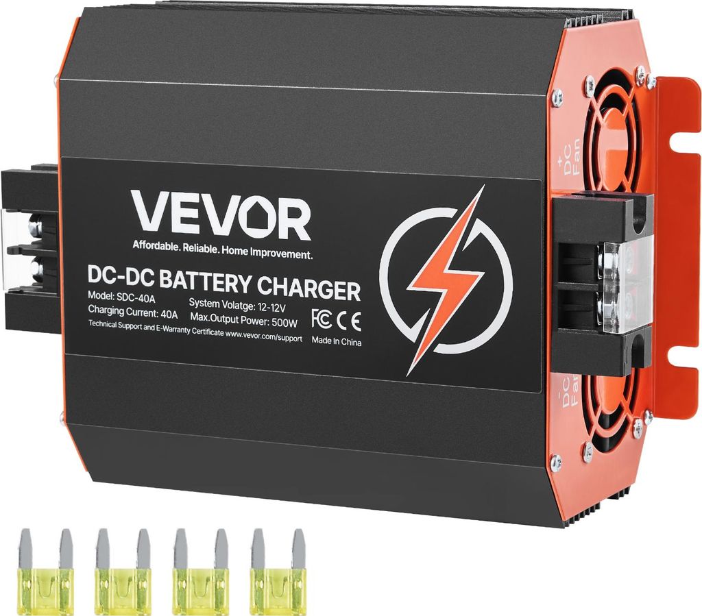 Caricabatterie VEVOR 12 V 40 A DC/DC, 500 W, per batterie Immagine del prodotto 