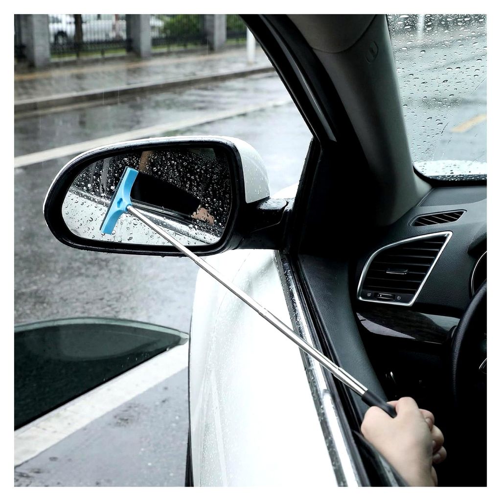 3 Stück Ausziehbarer Scheibenabzieher Autos, Abzieher Auto, 18-55cm Fensterabzieher Auto Klein, Tragbarer autoscheiben abzieher für Badezimmer, D...