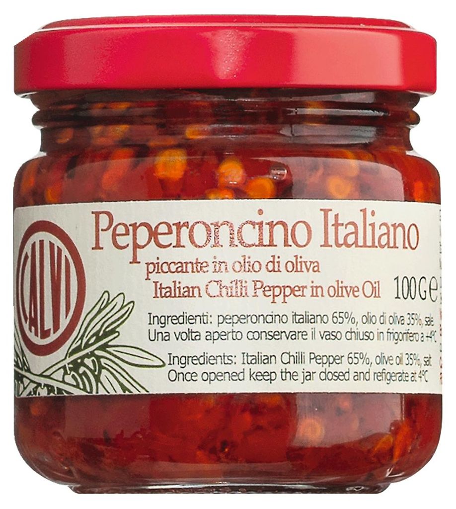 Calvi - Pikantní chilli papričky v olivovém oleji, 100 g, Obrázek produktu 