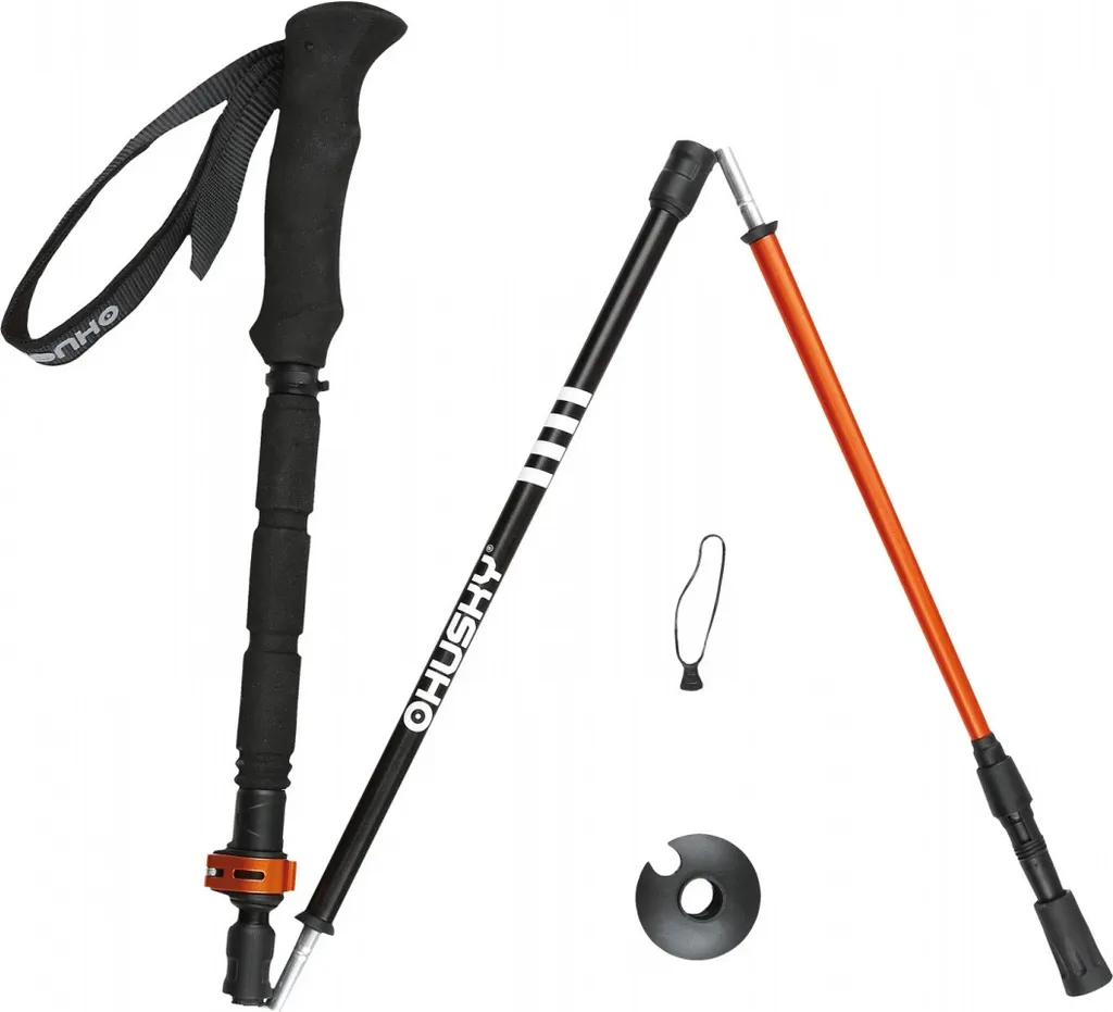Bâtons de trekking pour randonnée alpine Husky Scrod réglables noir