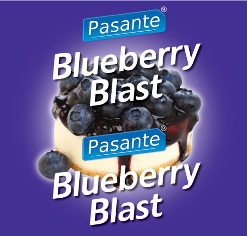 Pasante - Kondome Geschmack Blaubeere Beutel 144 Einheiten Produktbild 