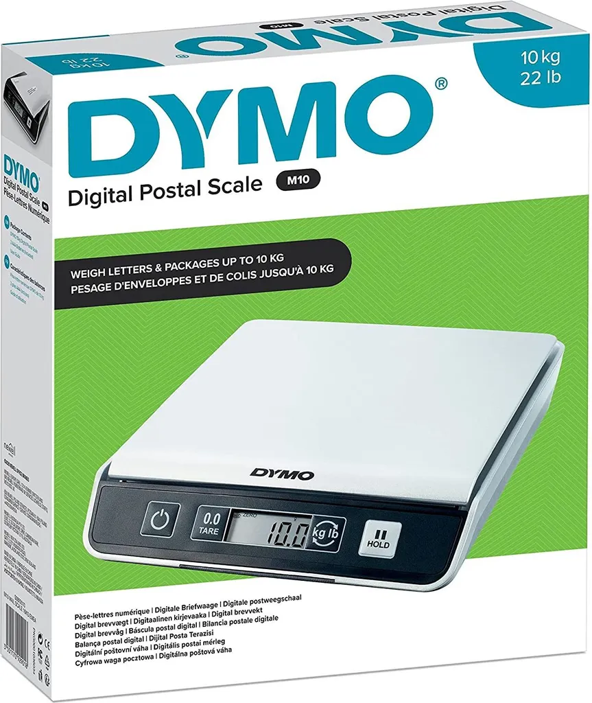 Dymo M10 Pèse-lettre Électronique 10 kg - Balance de Bureau Précise