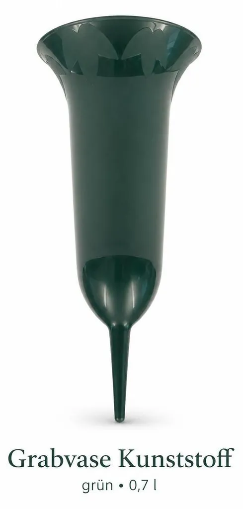 Testrut Grabvase PP ca. 26 cm, grün Vasen